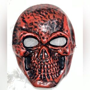 Vintage Easter Unlimited Scary Skeleton Red Skull Rubber Mask